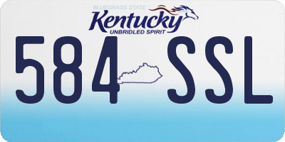 KY license plate 584SSL