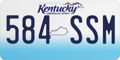 KY license plate 584SSM