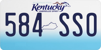 KY license plate 584SSO