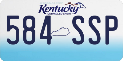 KY license plate 584SSP