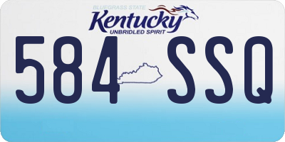 KY license plate 584SSQ