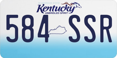 KY license plate 584SSR