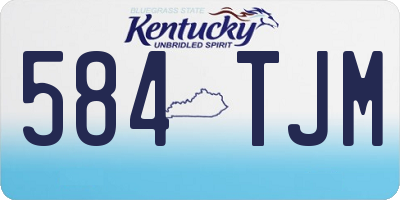 KY license plate 584TJM