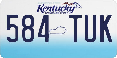 KY license plate 584TUK