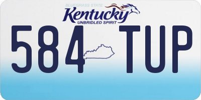 KY license plate 584TUP