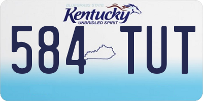 KY license plate 584TUT