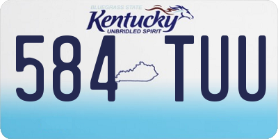 KY license plate 584TUU