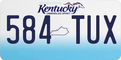 KY license plate 584TUX