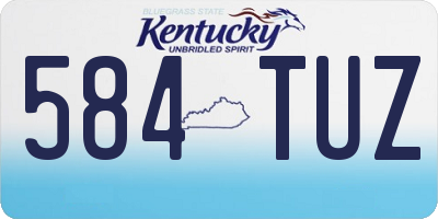 KY license plate 584TUZ