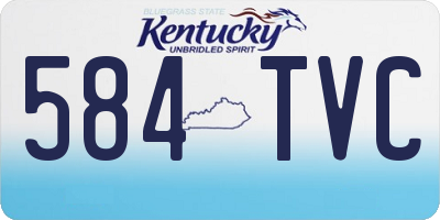 KY license plate 584TVC