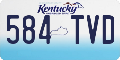KY license plate 584TVD