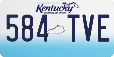 KY license plate 584TVE