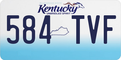 KY license plate 584TVF