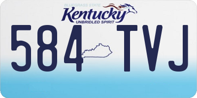 KY license plate 584TVJ