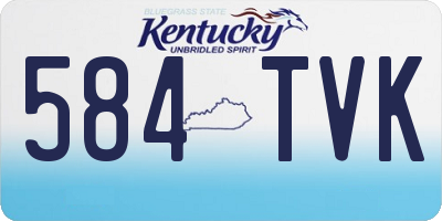 KY license plate 584TVK