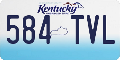 KY license plate 584TVL