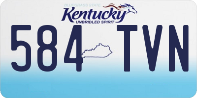 KY license plate 584TVN