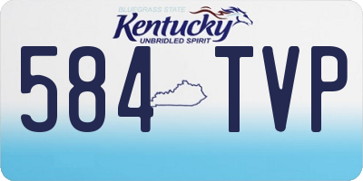 KY license plate 584TVP