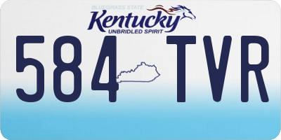 KY license plate 584TVR
