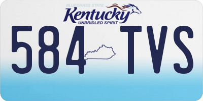 KY license plate 584TVS
