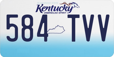 KY license plate 584TVV