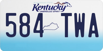 KY license plate 584TWA