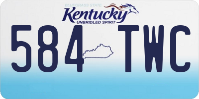 KY license plate 584TWC