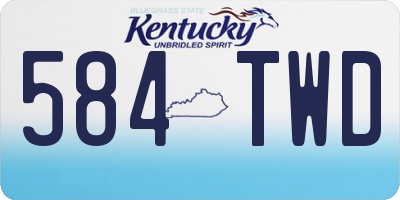KY license plate 584TWD