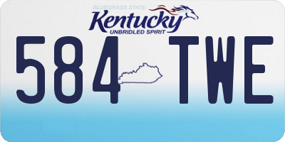 KY license plate 584TWE