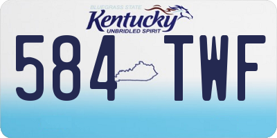 KY license plate 584TWF