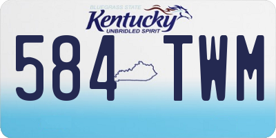 KY license plate 584TWM