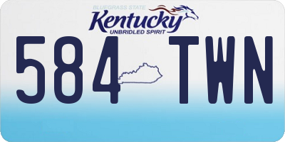 KY license plate 584TWN