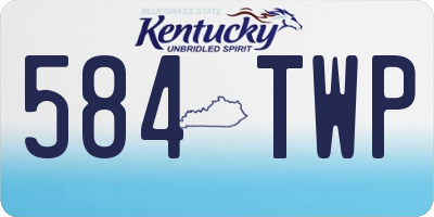KY license plate 584TWP