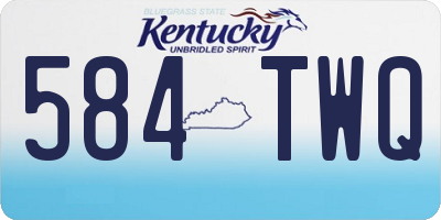 KY license plate 584TWQ