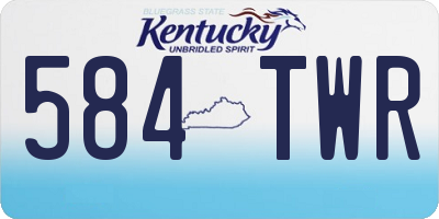 KY license plate 584TWR