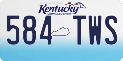 KY license plate 584TWS