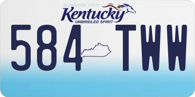 KY license plate 584TWW