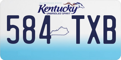 KY license plate 584TXB