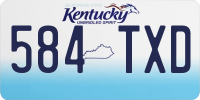 KY license plate 584TXD
