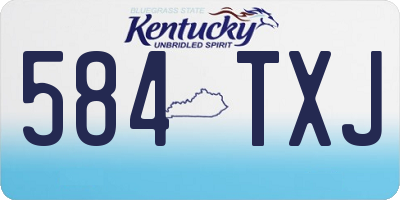 KY license plate 584TXJ