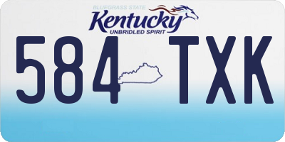 KY license plate 584TXK