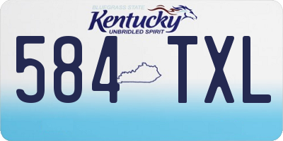 KY license plate 584TXL