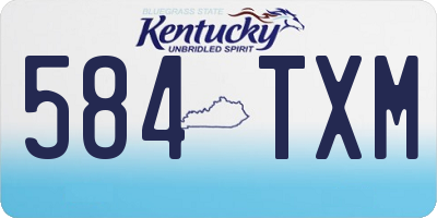 KY license plate 584TXM