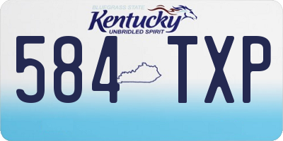 KY license plate 584TXP