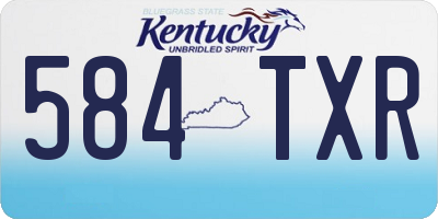 KY license plate 584TXR