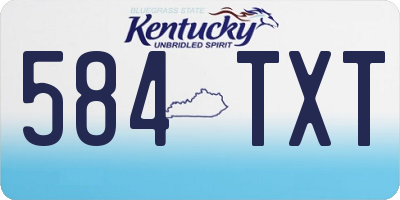 KY license plate 584TXT