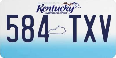 KY license plate 584TXV