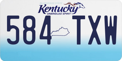 KY license plate 584TXW