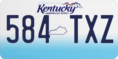 KY license plate 584TXZ