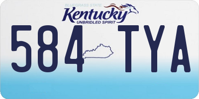 KY license plate 584TYA